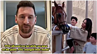 Lionel Messi's reaction when PSG banned him for going to Saudi Arabia without permission
