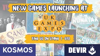 New games launching UKGE 2024 from Kosmos & Devir