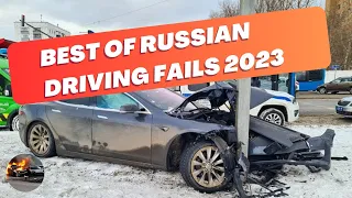 Best of Russian Driving Fails 2023 : Total Idiots In Cars: Car crash compilation