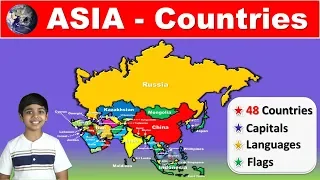 Countries of ASIA | Capitals | Flags | Languages | Detailed information for Competitive Exams