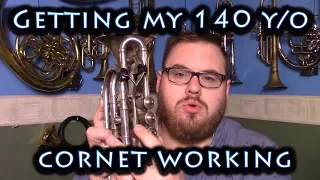 Getting the 145 year old Cornet working enough to record...