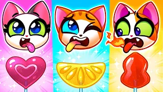 🌶️Ugh, What A Taste?! Where Is My Lollipop?🍭Learn Colors with Kittens🌟Purr-Purr Stories Cartoon