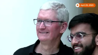 Tim Cook unveils new Apple store in India