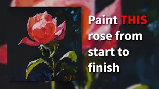 How to Paint a ROSE Step by Step with Dianna Shyne!