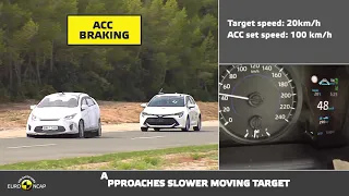 Euro NCAP 2018 Automated Testing   Toyota Corolla Safety Sense ACC & LTA