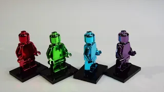 Chromed Monochrome LEGO minifigures unboxing and building