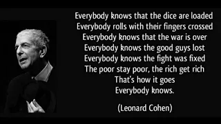 Everybody Knows: Leonard Cohen Lyrics (Hour Of The Time)