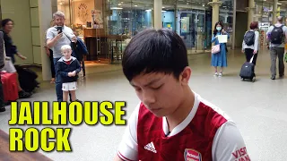 Bringing Elvis Presley Jailhouse Rock to Young Football Fans | Cole Lam 14 Years Old