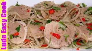 СОЧНАЯ МЯСНАЯ ЗАКУСКА С МАРИНОВАННЫМ ЛУКОМ СЪЕДАЕТСЯ МОМЕНТАЛЬНО Люда Изи Кук Закуски Рецепт на НГ