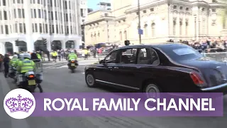 The King and Royal Family Arrives at Westminster Abbey for Coronation Rehearsals