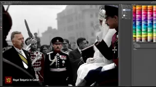 Time-lapse Colourising Black and White Photograph | 1930 Bulgarian Royal Wedding greeting ceremony