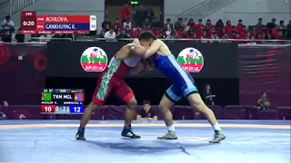 Qual. GR - 67 kg: A. ACHILOV (TKM) v. K. GANKHUYAG (MGL)