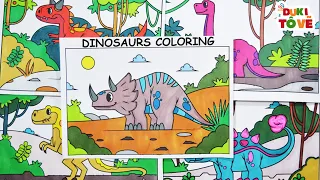 Tô Màu Khủng Long P2 | Jurassic World Dinosaur Coloring | Duki Tô Vẽ