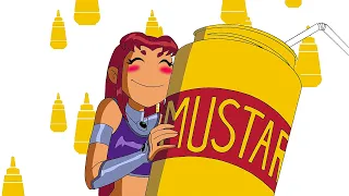 Starfire Discovers Mustard -Teen Titans "The Sum of His Parts"