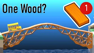 Can you Beat Poly Bridge 2 Using One Wood Piece?