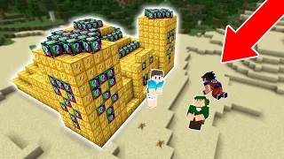 AO VIVO: ENCONTRAMOS UM TEMPLO DE LUCKY BLOCKS NO DESERTO DO MINECRAFT!!