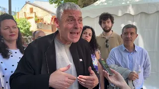 Bieito Lobeira, candidato do BNG ás europeas na Feira do Viño de Valdeorras