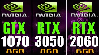 GTX 1070 vs RTX 3050 vs RTX 2060 || PC GAMES TEST ||