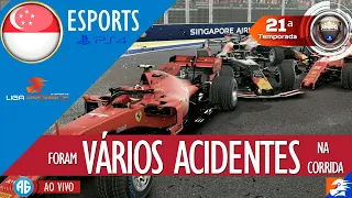 F1 2019 - ACONTECEU DE TUDO, CHUVA, ACIDENTES E SAFETY CAR (Português-BR) 50% GP SINGAPURA