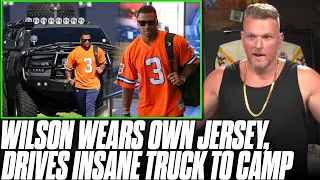 Russell Wilson Shows Up To Camp In TANK Wearing His Own Jersey & Merch | Pat McAfee Reacts