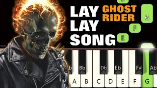 Ghost Rider Vs Lay Lay Song 🔥 | Piano tutorials | Piano Notes | Piano Online #pianotimepass #laylay