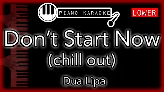 Don't Start Now (chill out version) (LOWER -3)  - Dua Lipa - Piano Karaoke Instrumental