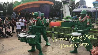 Green Army Men Drum Corps Performance | Tucker's first time on Rockin Rollercoaster