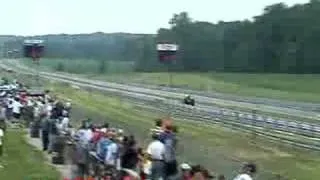 Diesel Dragster against a Chevy