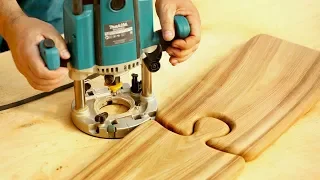 Фрезерование разделочной доски пазл, milling of cutting board puzzle