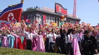 北朝鮮建国７０年の軍事パレードの固定撮影バージョン