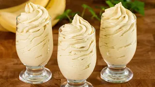 🍌Creamy banana dessert in 5 minutes!🍌no SUGAR, no flour! Everyone is looking for this recipe!