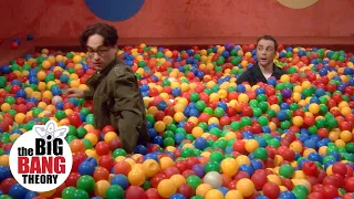 Leonard Chases Sheldon in the Ball Pit | The Big Bang Theory