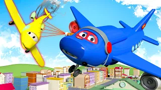 El Avión Jumbo - Carl el Super Camión en Auto City | Dibujos animados para niños