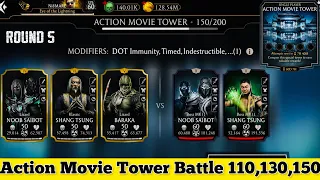 Action Movie Tower Battle 110 , 130 & 150 Fight + Reward MK Mobile