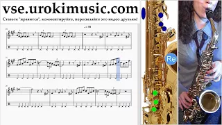 Как играть на саксофоне (тенор) The Pink Panther - Theme Song Табы часть 2 um-i821