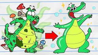 Dirty Dragon Bath Time | Boy & Dragon | Cartoons For Kids | WildBrain Fizz