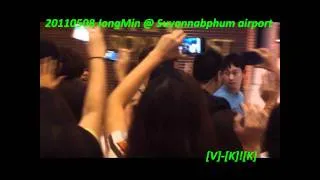 [Fancam] 20110508 SE7EN & JongMin SS501 @Suvannabphum airport,Thailand