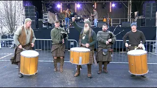 'Hamsterheid' live by Scottish tribal band Clanadonia during St Andrew's Day celebrations in 2019