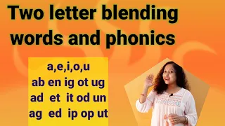 Two letter blending words and phonics/How to teach blending words to kids easily
