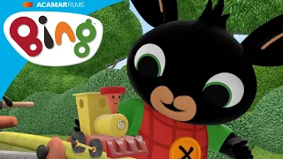 Bing et Pando jouent avec le train de Bing dehors ! | Bing Français