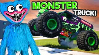 Using a LEGO Monster Truck to Crush Huggy Wuggy in Brick Rigs!