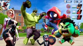 Spiderman, Ironman, Deadpool, Hulk, Captain Amerika, Avengers Vs Crime In City || Spider Fighter 3