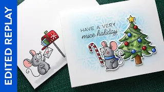 🔴 EDITED REPLAY - Holiday Card Series 2021 - Day 14 - Copic Card & Envelope