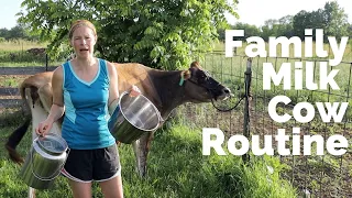 Join us start to finish for our daily cow milking routine | Hand Milking a Family Milk Cow