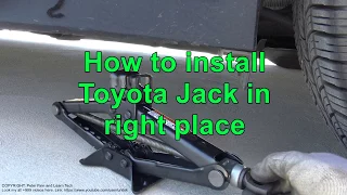 How to install Toyota Jack crane in right place. Corolla, Camry, RAV4, Prius. Years 2000 to 2022