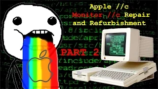 Apple IIc 9 Inch Green Monochrome Monitor Refurbishment - Part 2