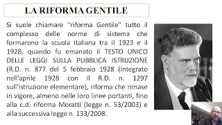 l'evoluzione della scuola italiana