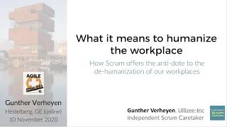 Gunther Verheyen shared "What it means to humanize the workplace" with the AgilePRAXIS community