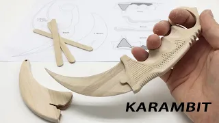 Make a KARAMBIT of CSGO from Popsicle Stick #StayHome and DIY #WithMe