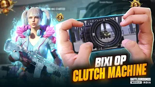 Clutch Machine Bixi op 🔥 Insane Clutches in Ace Tier/ Conquer lobby | BGMI / PUBG Mobile